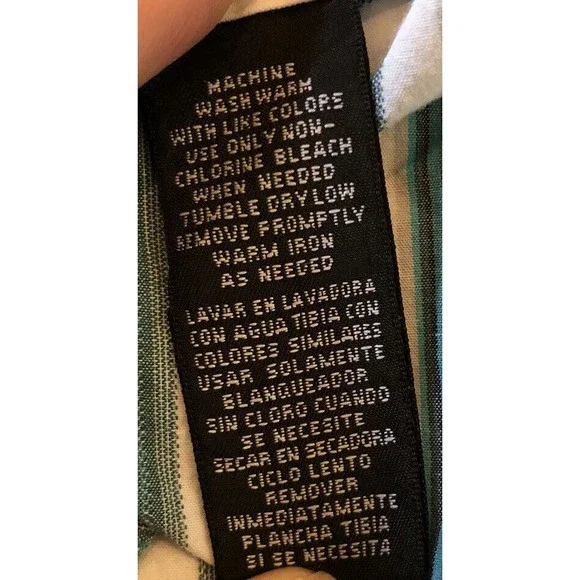 Nick (It) It Men's L Green Paisley Striped Long Sleeve Button Down Shirt - Picture 13 of 15